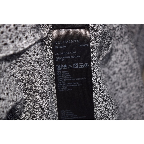 All Saints Gray Slit Sleeve Sweater - Picture 7 of 7